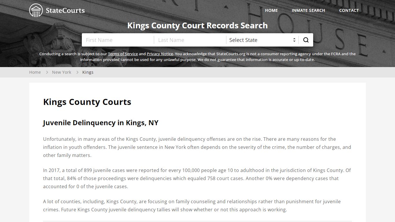 Kings County, NY Courts - Records & Cases - StateCourts